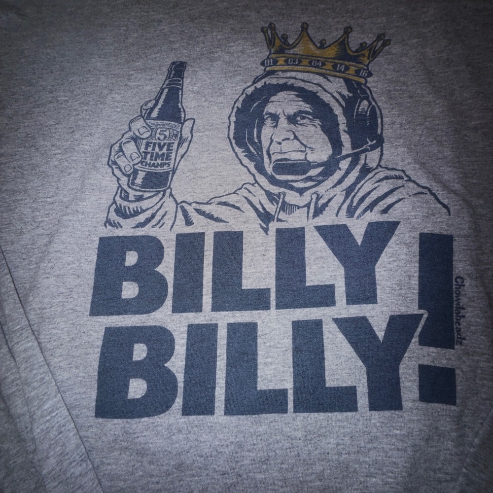 Chowdaheadz Billy Billy! Graphic Tee Men XL Gray Excellent Long Sleeve Cotton
